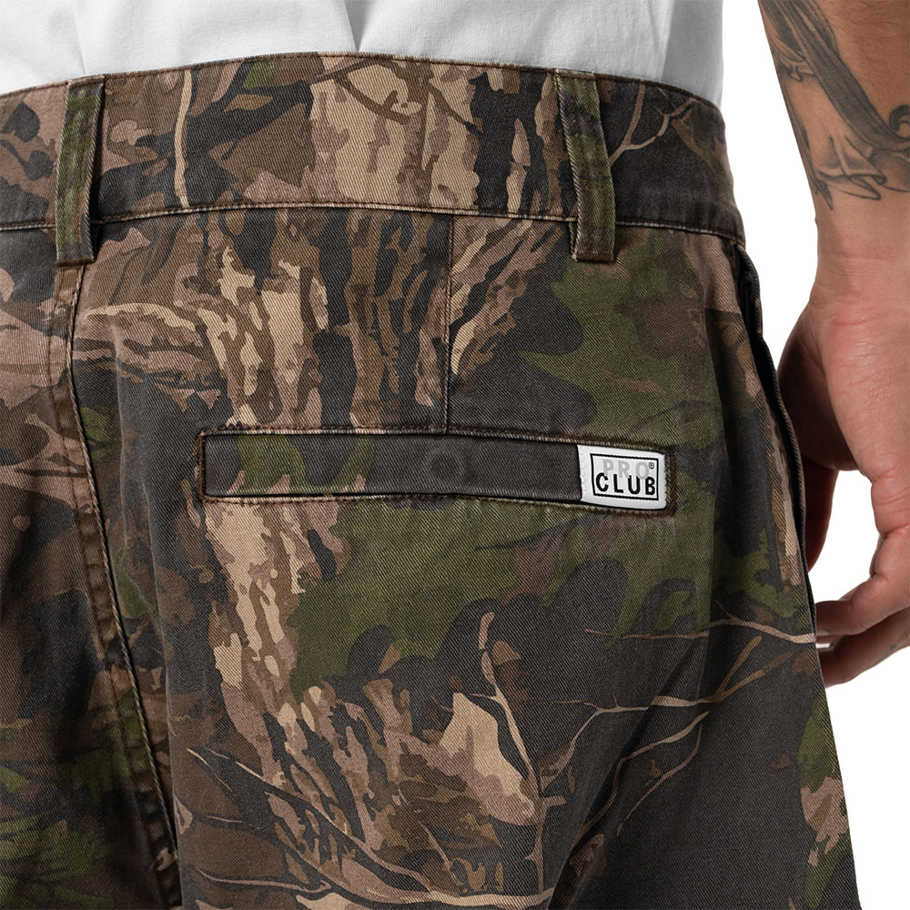 PRO CLUB プロクラブ Heavyweight Twill Pleated Wide Leg Cargo Pant