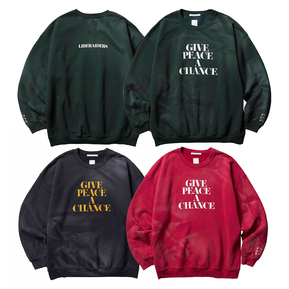 Liberaiders リベレイダース VINTAGE WASH CREWNECK 763082301 スウェット トレーナー 長袖 メンズ ブランド  ストリート ストリート系 人気