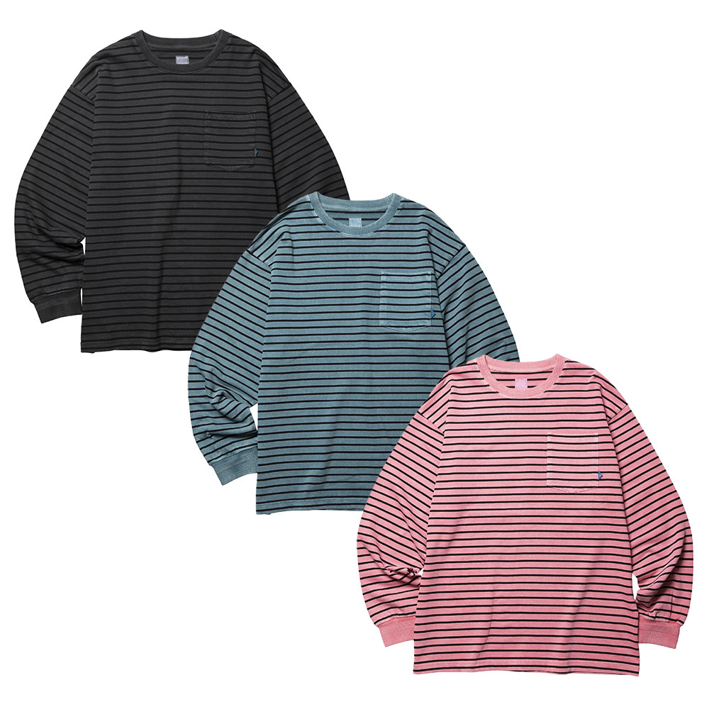 Liberaiders（リベレイダース） PIGMENT DYED STRIPED L/S SHIRT