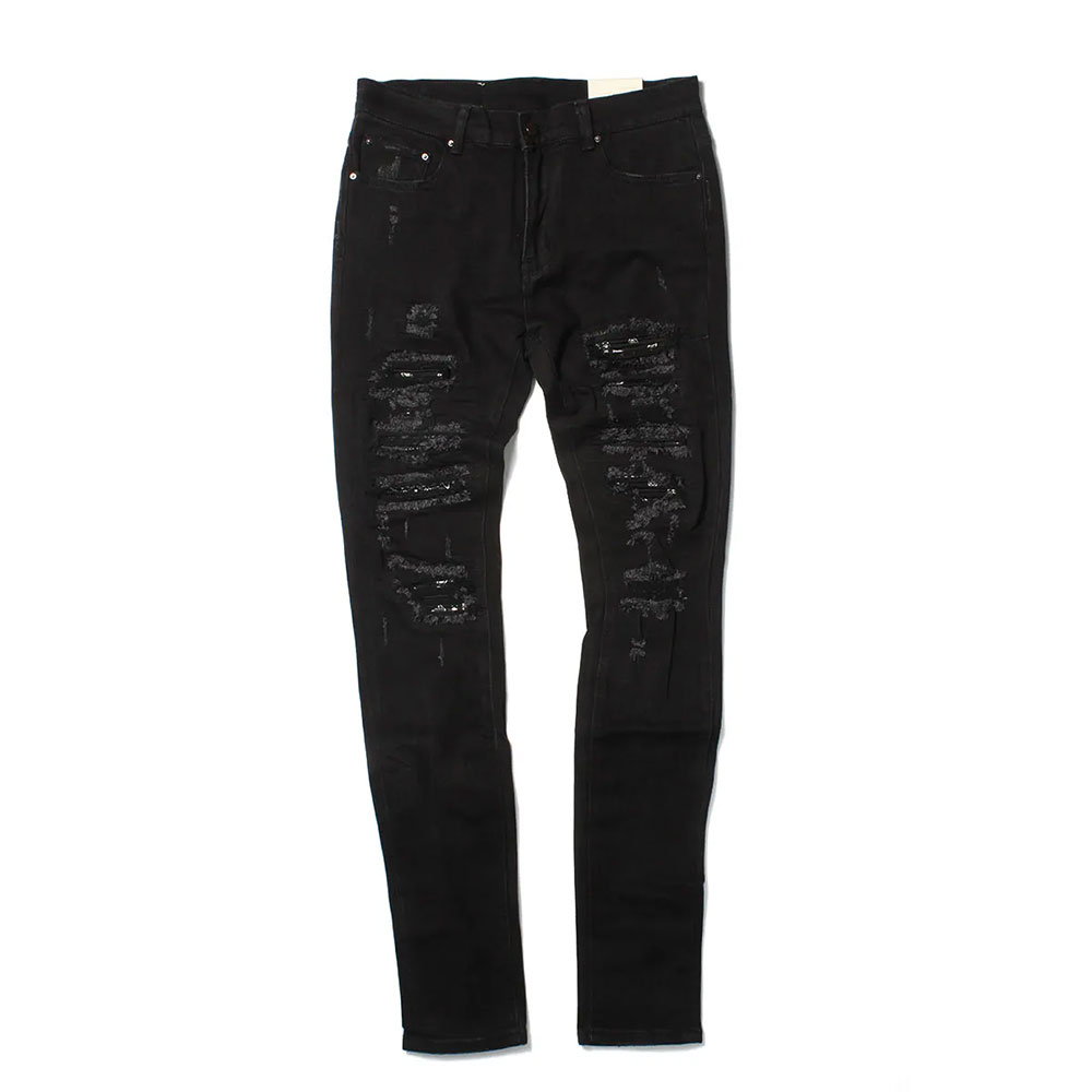 mnml（ミニマル） X165 Paisley Stretch Denim Black 23ML-SP222D