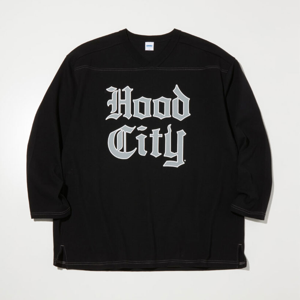 RADIALL（ラディアル） Hood City FOOTBALL T-SHIRT CROPPED SLEEVE