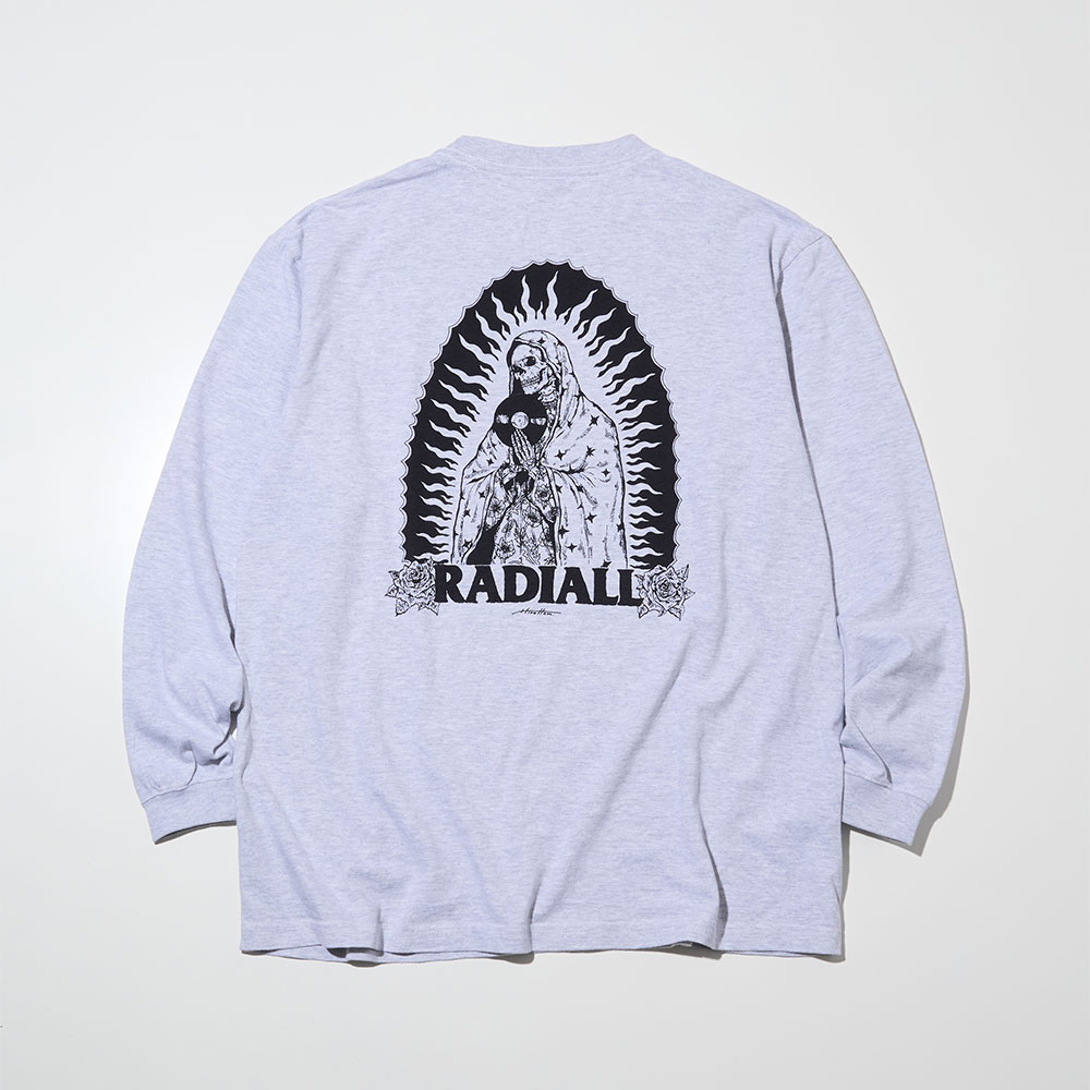 【希少】RADIALL ラディアル ロンT スカルプリント ブルー Lサイズ RADIALL（ラディアル） GUIDANCE - CREW NECK T-SHIRT L/S RAD-26NYM