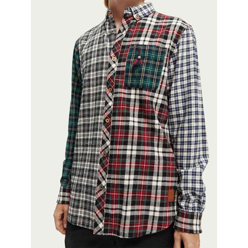 SCOTCH & SODA スコッチアンドソーダ Regular fit mixed-check shirt