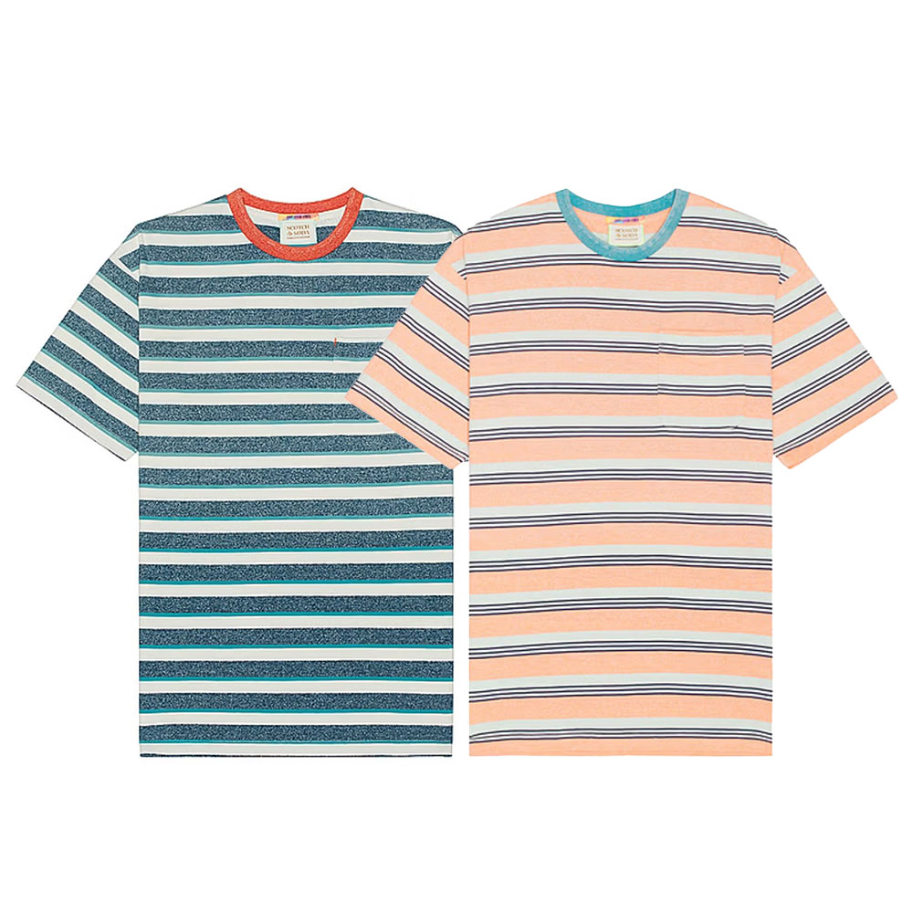 スコッチアンドソーダ メンズ 半袖Tシャツ 正規販売店 SCOTCH＆SODA クルーネック ボーダー ポケT YARN DYE STRI クリスマス プレゼント ラッピング SCOTCH＆SODA（スコッチアンドソーダ） SCOTCH & SODA YARN DYE STRIPE