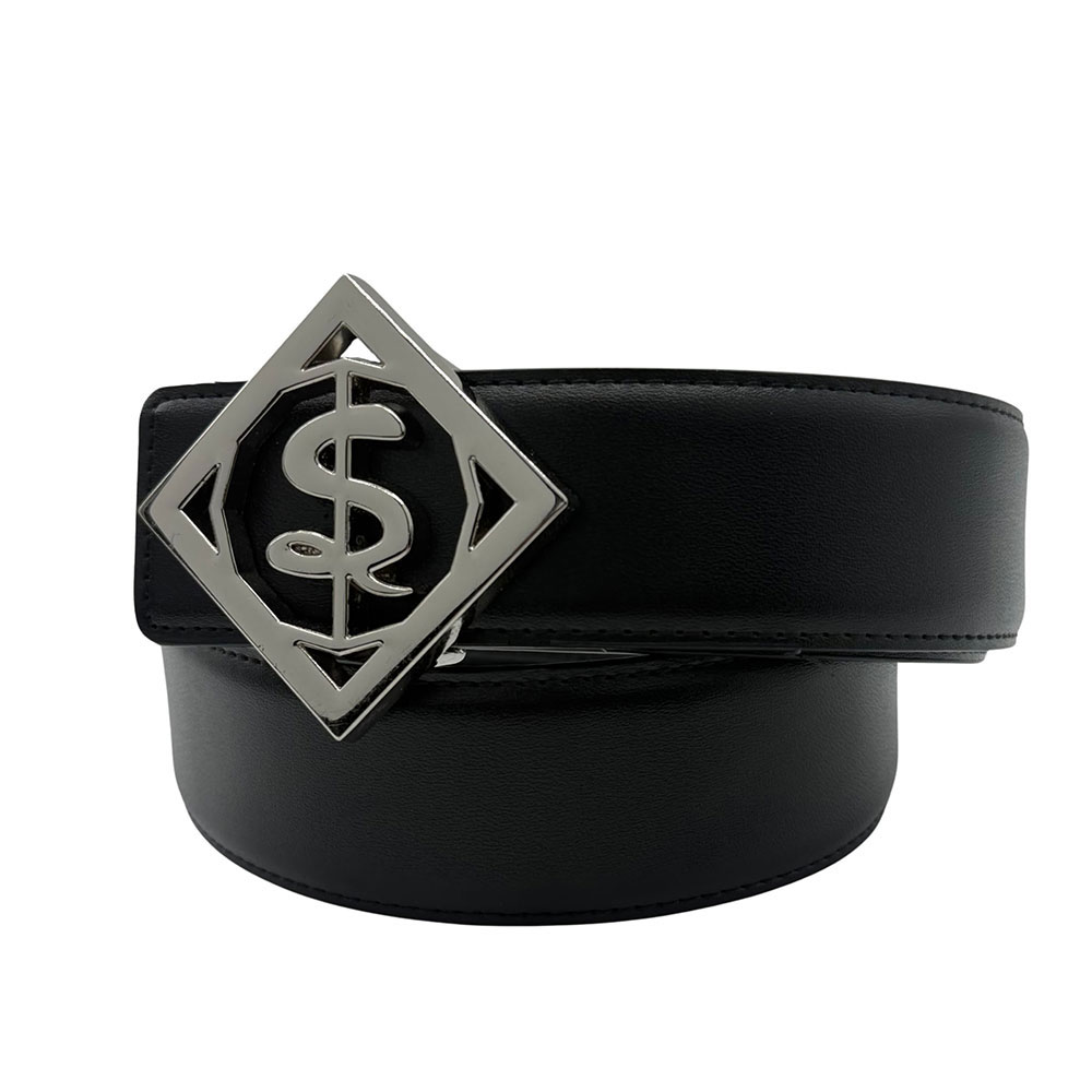 A. LANGE & SÖHNE ブラックレザーベルト　新品未使用　黒 ole only ソールオンリー Logo Leather Belt No.80 レザーベルト