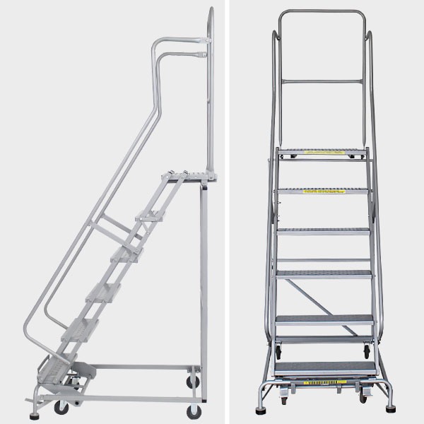 高所作業台 作業用踏台 高さ155.5cm 6段 耐荷重113kg 移動式踏台