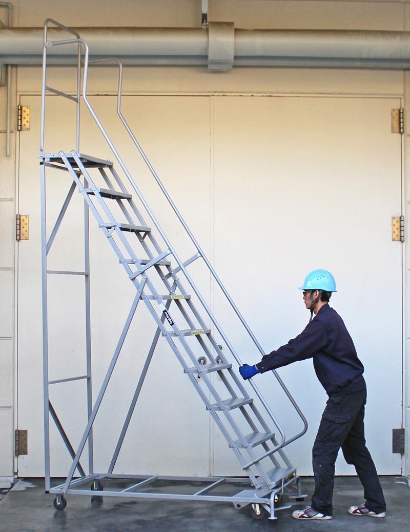 高所作業台 作業用踏台 高さ261cm 10段 耐荷重113kg 移動式踏台