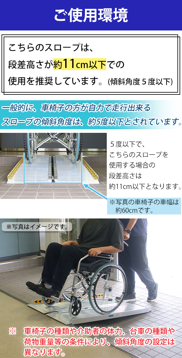 アルミスロープ スロープ長さ約122cm 幅約72.5cm 耐荷重約270kg