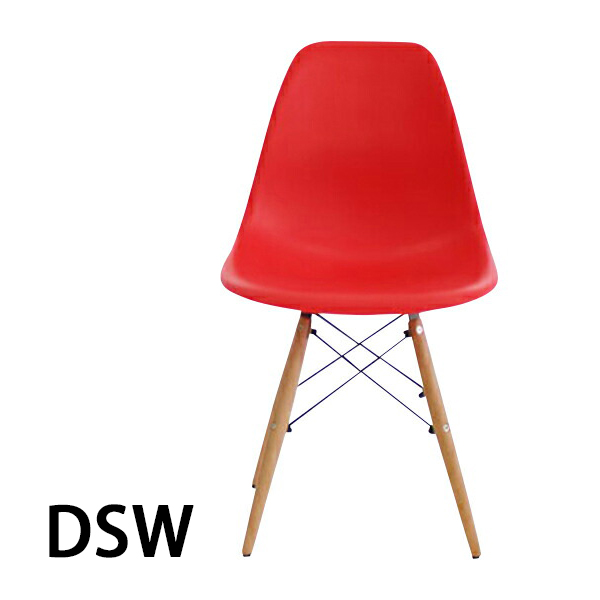 PP23 イームズシェルチェア イームズ ダイニングチェア DSW ダイニング サイドチェア ウッド シェル RED レッド｜bauhaus1