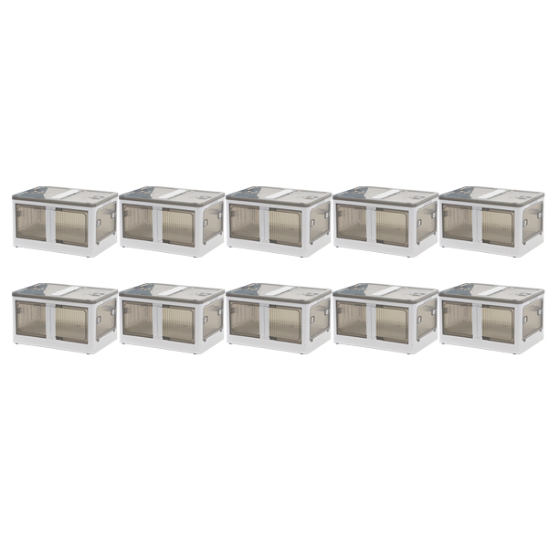 収納ボックス 折りたたみ 10個セット 約51.5×36.5×30cm Lサイズ 42L