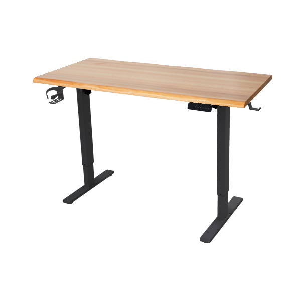 昇降デスク 電動 ハイグレードモデル PSE適合 120cm 1200mm ビーチ材 高級 木製 天板 グロス加工 動荷重約100kg 静荷重約180kg 上下昇降の画像