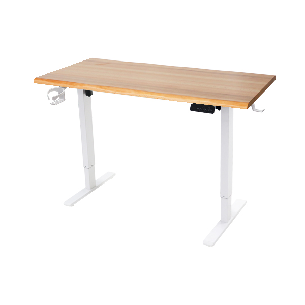 昇降デスク 電動 ハイグレードモデル PSE適合 120cm 1200mm ビーチ材 高級 木製 天板 グロス加工 動荷重約100kg 静荷重約180kg 上下昇降の画像