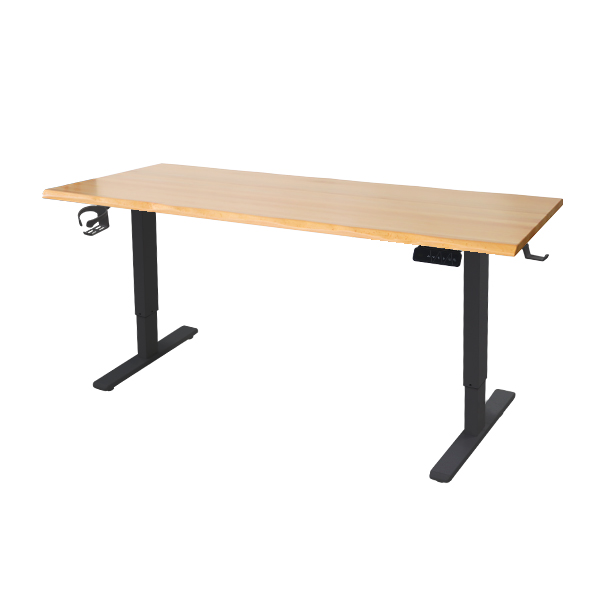昇降デスク 電動 ハイグレードモデル PSE適合 180cm 1800mm ビーチ材 アクリル保護パネル付き 高級 木製 天板 グロス加工 動荷重約100kgの画像