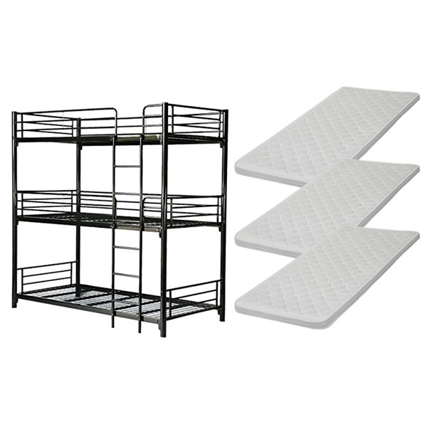 メーカー再生品】 BAUHAUS3段ベッド 三段ベッド カラー選択 快適 ...