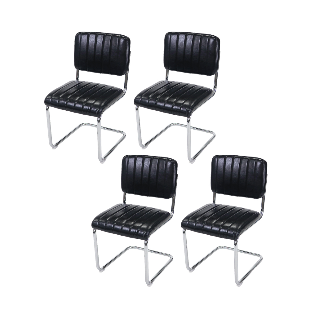 カンチレバーチェア ブラックレザー バウハウス カンティレバーチェア カンチレバーチェア ダイニングチェア チェスカ