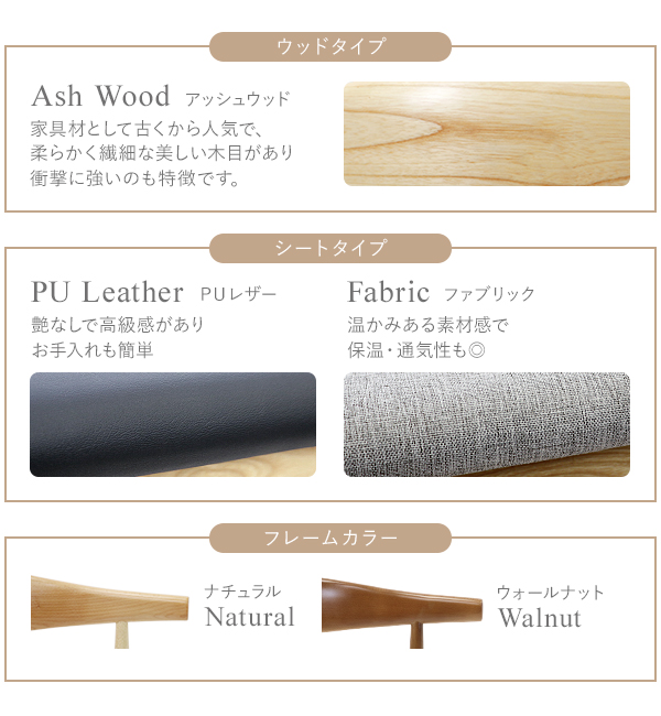 ダイニングチェア 天然木 アッシュウッド 1脚...の詳細画像2