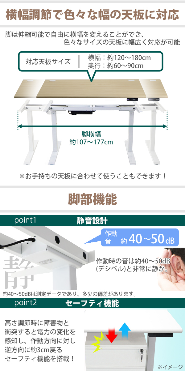 昇降デスク 電動 ハイグレードモデル PSE適合 W1200×D700×H645〜1295mm 耐荷重約120kg(脚部) スタンディングデスク  上下昇降 デスク 高さ調整 エルゴノミクス : dk23-120stl : BAUHAUS - 通販 - Yahoo!ショッピング