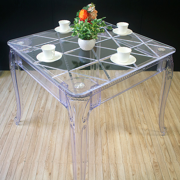 デザインテーブル アクリルテーブル 800mm 80cm ダイニングテーブル