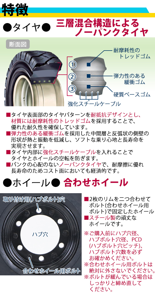 フォークリフト タイヤ 12（車、バイク、自転車）の商品一覧 通販