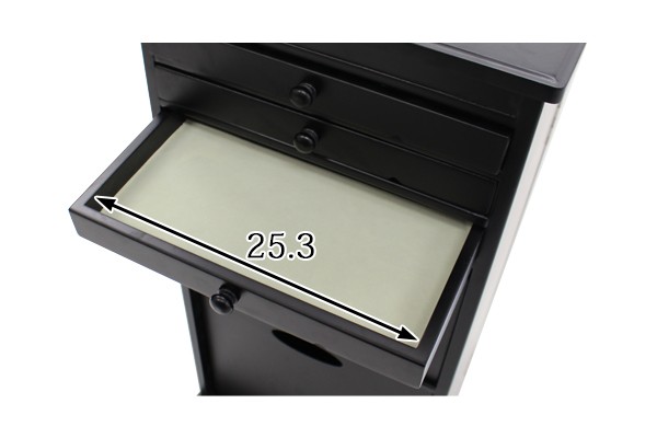 ジュエリーケース ドレッサー 鏡付き ジュエリーボックス 三段引き出し付き 収納 ボックス 整理 コスメワゴン コスメ イヤリング 収納ボックス 黒  08081bk :jewelrybox-gld08081bk:BAUHAUS - 通販 - Yahoo!ショッピング