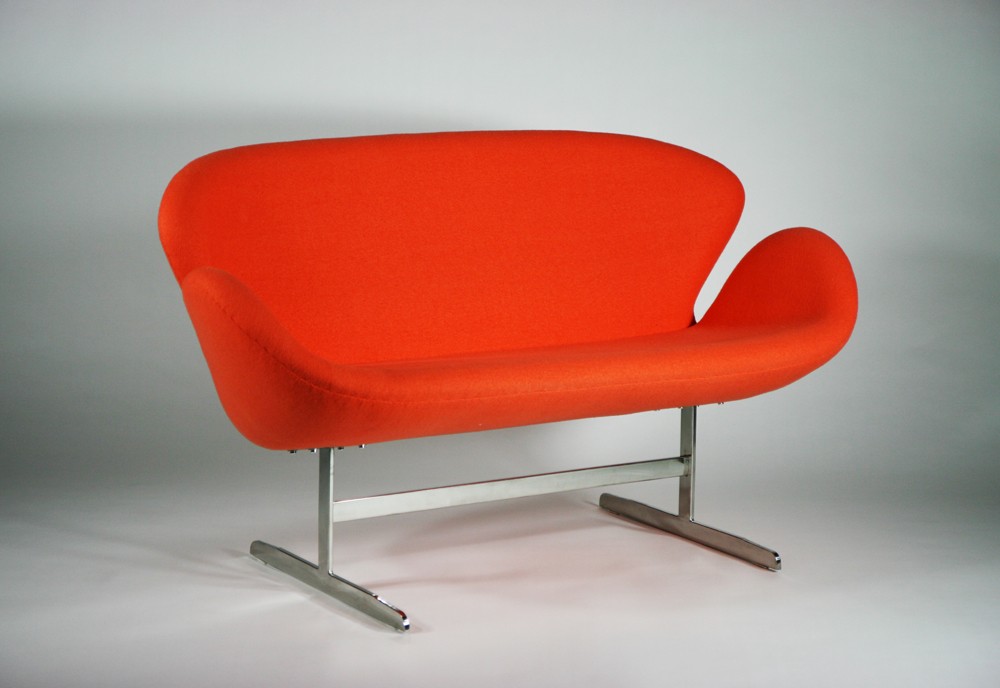 スワンチェア (Swan Chair) ORANGE 2P ラブソファ : hc030-2orange