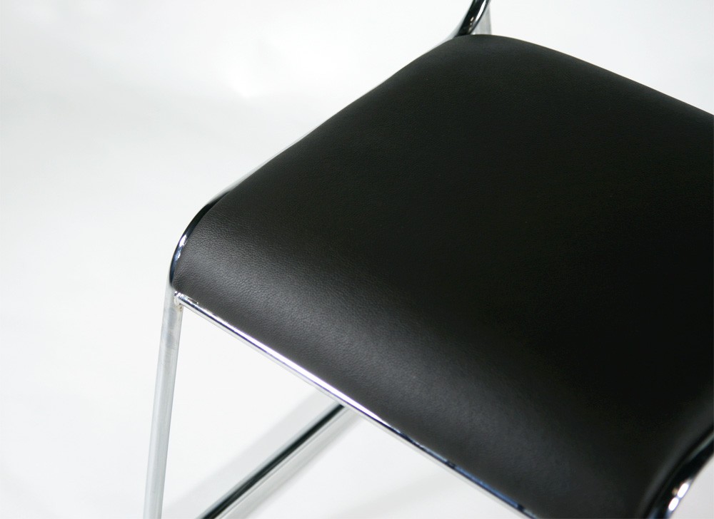 パイプ椅子 5脚セット ミーティングチェア 会議イス 会議椅子 スタッキングチェア パイプチェア パイプイス ブラック｜bauhaus1｜08