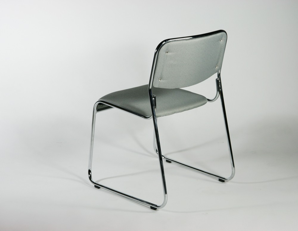 パイプ椅子 5脚セット ファブリック ミーティングチェア 会議イス 会議椅子 スタッキングチェア パイプチェア パイプイス グレー｜bauhaus1｜03