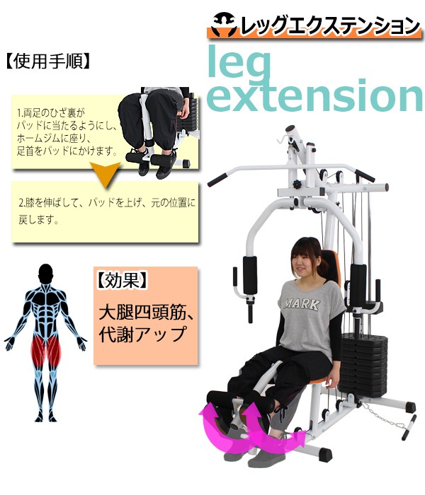 ホームジム 白 ホワイト フィットネス 筋トレ器具 トレーニング器具 ...