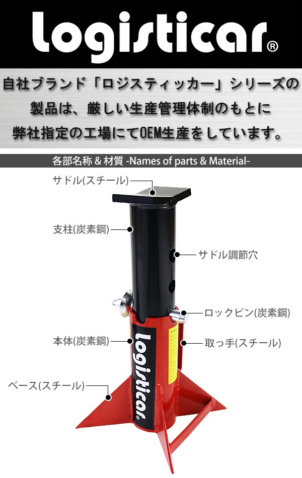 ジャッキスタンド フォークリフト 重機 車 定格荷重計約12t 約12000kg