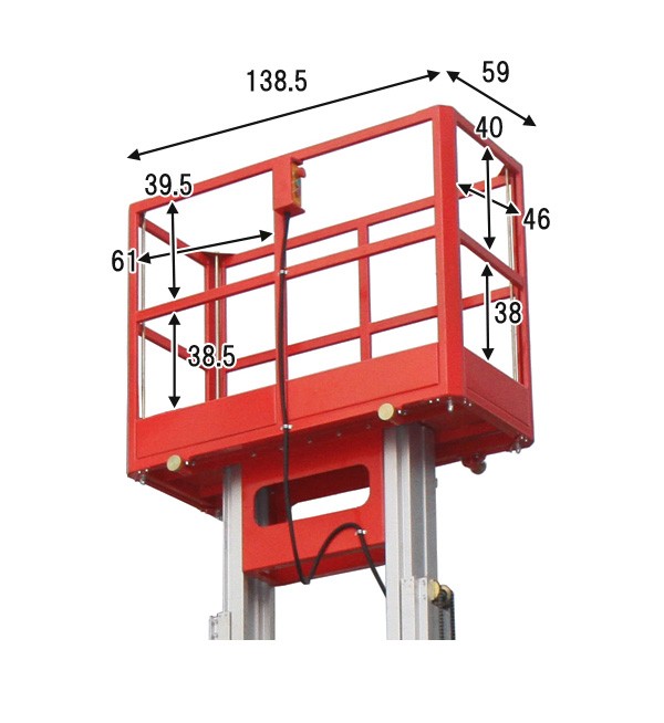 充電式高所作業台 耐荷重300kg 6M 電動高所作業台 高所作業台