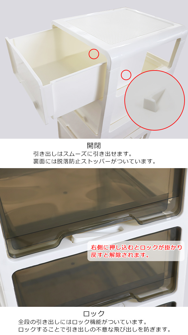 プラスチックチェスト 3段チェスト 収納ボックス 収納ケース 完成品