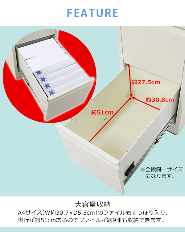 スチールキャビネット ファイリングキャビネット 3段 完成品 A4 選べる