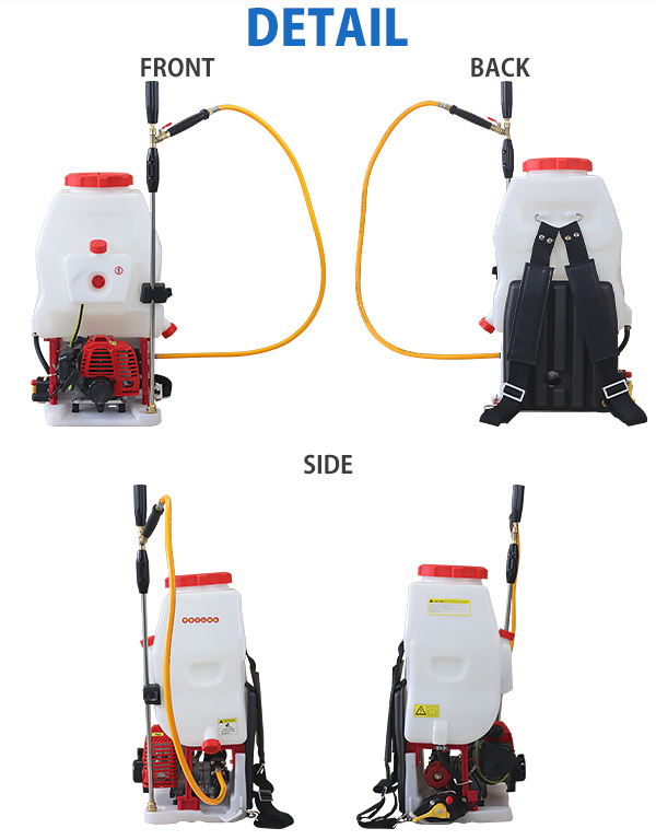 噴霧器 エンジン式 背負式 2スト タンク容量約20L 最大圧力約2.5Mpa 本体重量約7.7kg ノズル 動噴 2ストローク 軽量｜bauhaus1｜02