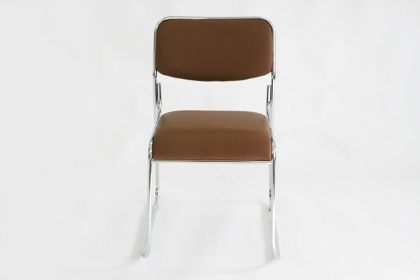 パイプ椅子 5脚セット ミーティングチェア 会議イス 会議椅子 スタッキングチェア パイプチェア パイプイス ブラウン｜bauhaus1｜03