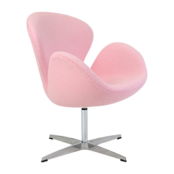 スワンチェア(Swan Chair) 北欧デザイン ファブリック LIGHTPINK ライトピンク｜bauhaus1