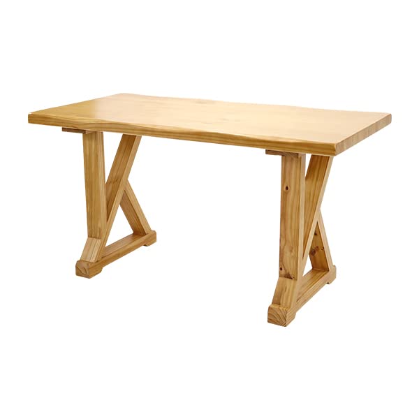 オフィスデスク 単品 約W1400×約D700×約H750mm オフィステーブル パイン材 おしゃれ 高級 木製 天然木 無垢材 天板厚み約4.5cm  耐荷重約100kg