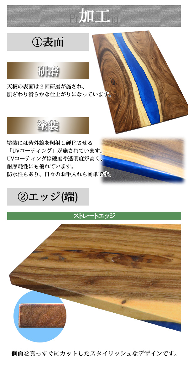 一点限り 天板 デスク テーブル 天板のみ ウォールナット材 エポキシ