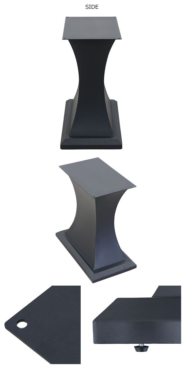 テーブル 脚 脚のみ デスク 一枚板天板用 台型 完成品 ブラック 黒 金属 パーツ DIY 約W70×D40×H73cm ネジ付き｜bauhaus1｜04