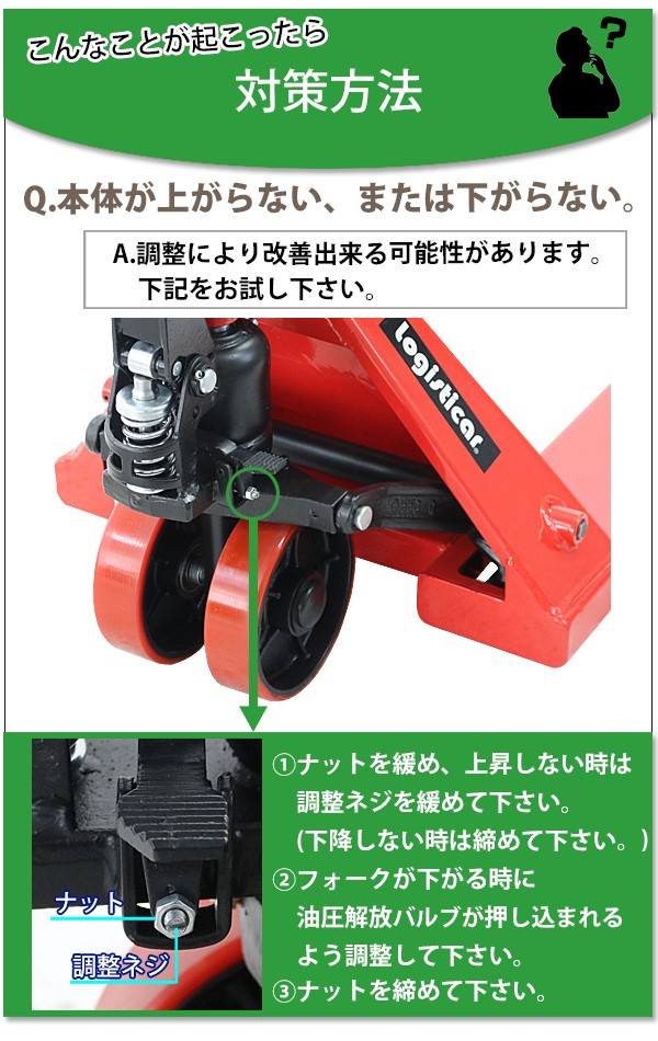 ハンドリフト 幅約550mm フォーク長さ約1150mm 油圧式 約2t ハンド