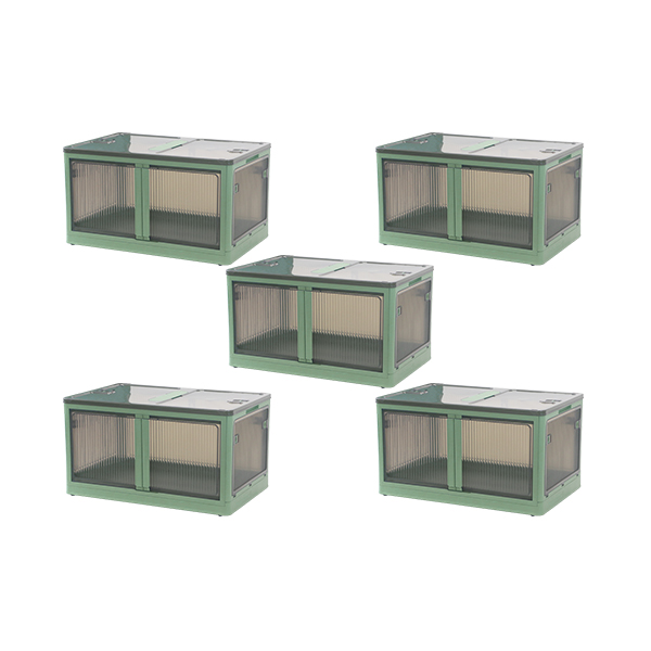ブランド登録なし - 納めるボックス席 折りたたみ 5個仕かける 約72.5×48.5×40.5糎 3XL大きさ 115L 選べる色合い キャスター付き添い人 5面開閉 観音開き 積み重ね スタッキング せつ然たる 澄み切った