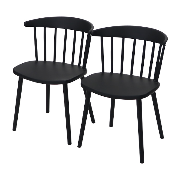 ダイニングチェア ウィンザーチェア プラスチックチェア 2脚セット