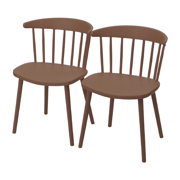 ダイニングチェア ウィンザーチェア プラスチックチェア 2脚セット