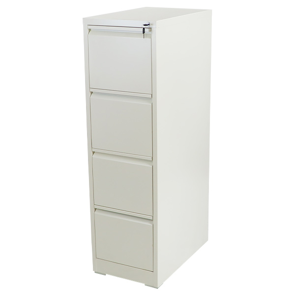 スチールキャビネット ファイリングキャビネット 4段 完成品 A4
