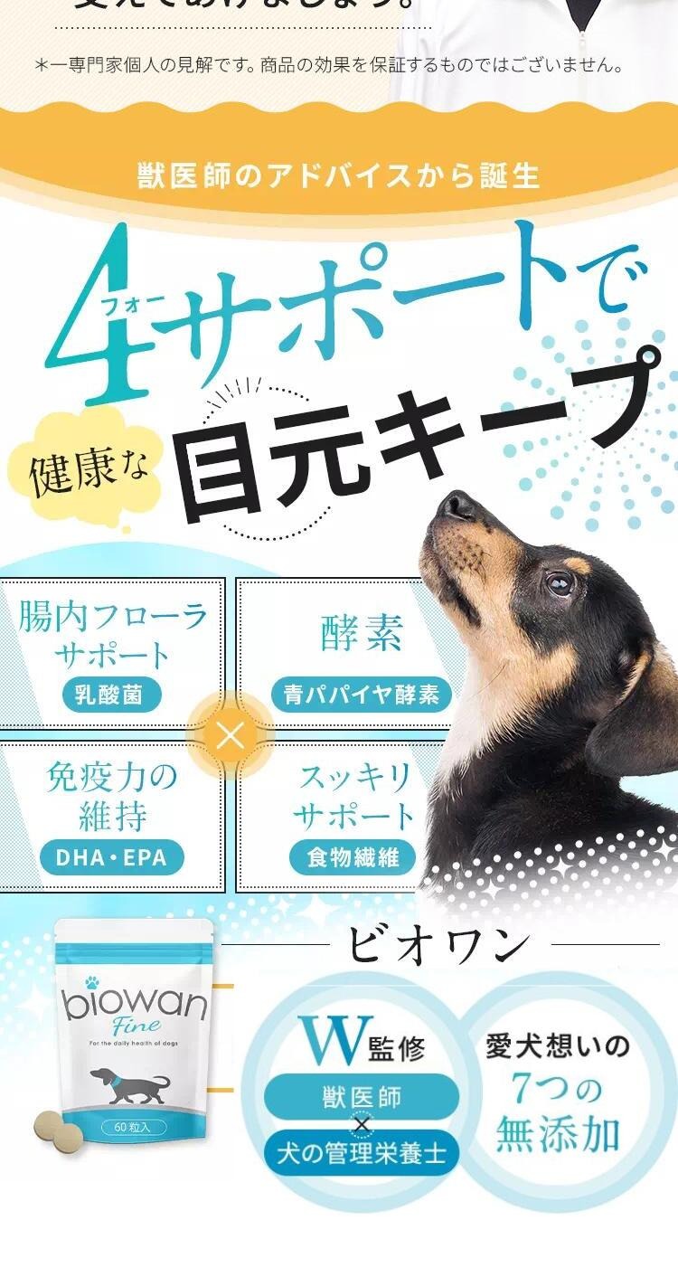 犬 サプリ 胃腸 免疫 腸内環境 酵母 ビオワンファイン グルコサミン