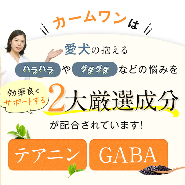犬 ストレス サプリ 夜鳴き 分離不安 落ち着く シニア GABA テアニン