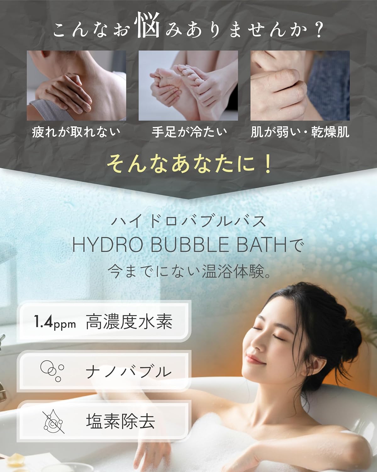水素入浴剤 水素風呂 風呂 ハイドロバブルバス ナノバブル 高濃度水素