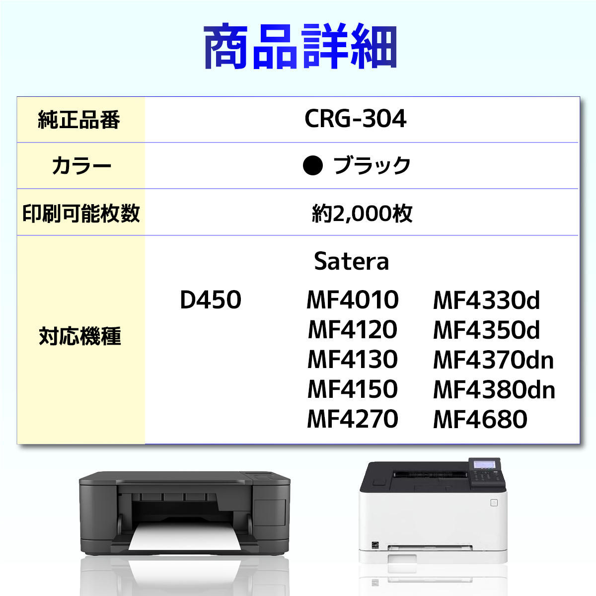 CRG-304 CRG304 Satera D450 MF4010 MF4120 MF4130 MF4150 MF4270