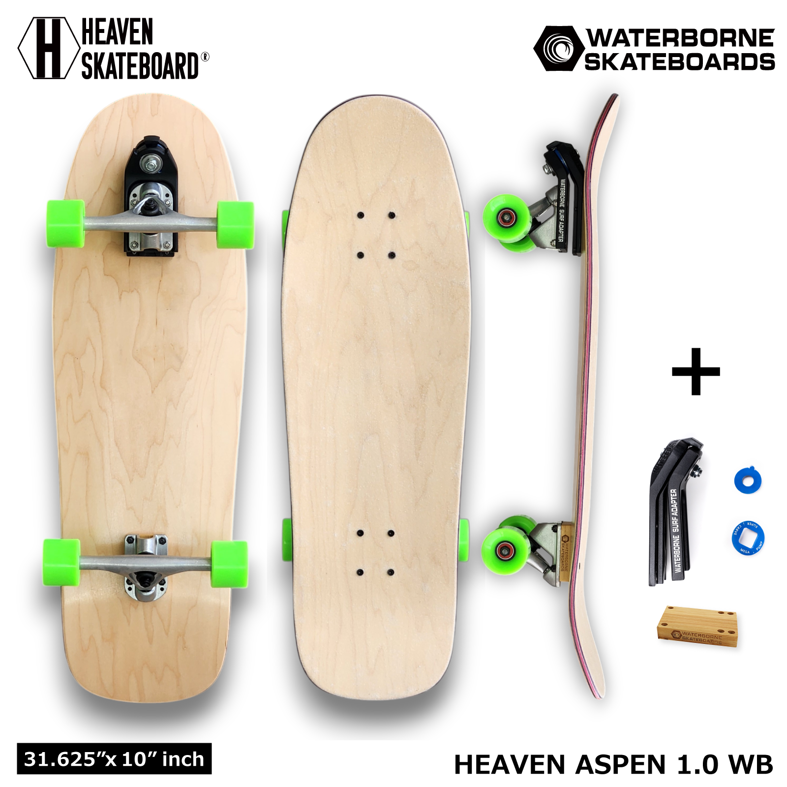 HEAVEN ASPEN アスペン 1.0 2.0 サーフスケート スケボー WATERBORNE