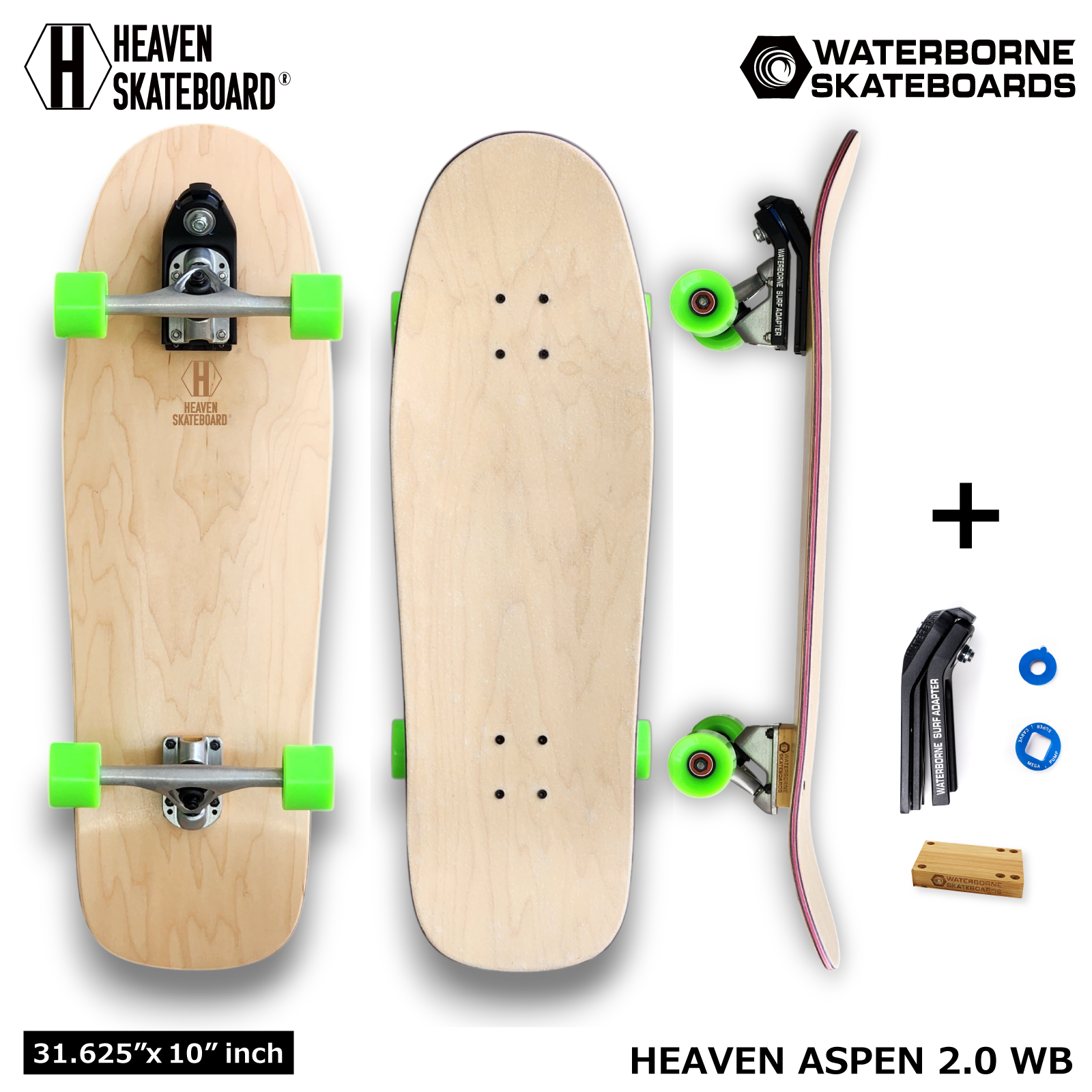 HEAVEN ASPEN アスペン 1.0 2.0 サーフスケート スケボー WATERBORNE