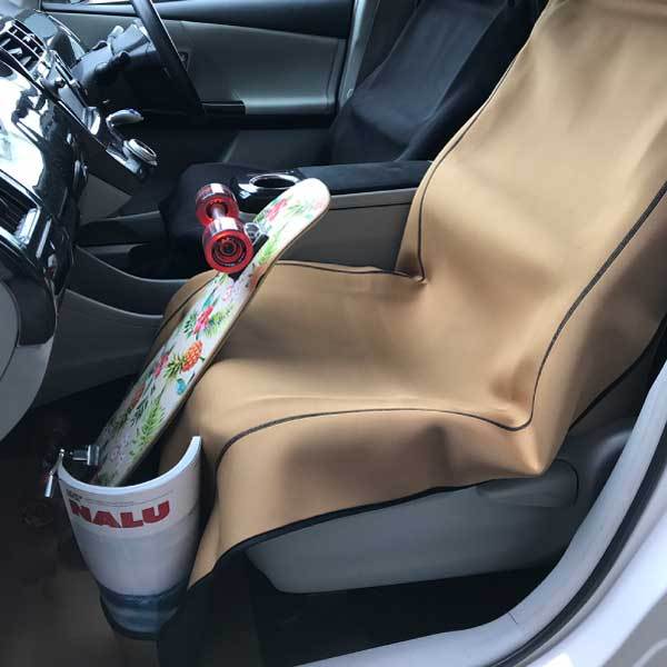 カーシートカバー 2枚セット 防水 ウエットスーツ素材 ビッグポケット
